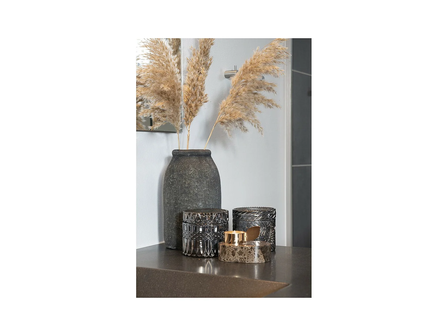 Zestaw 2 Wazony dekoracyjne Jars, Niebieski, 9x9x8,5 cm, EPIKASA