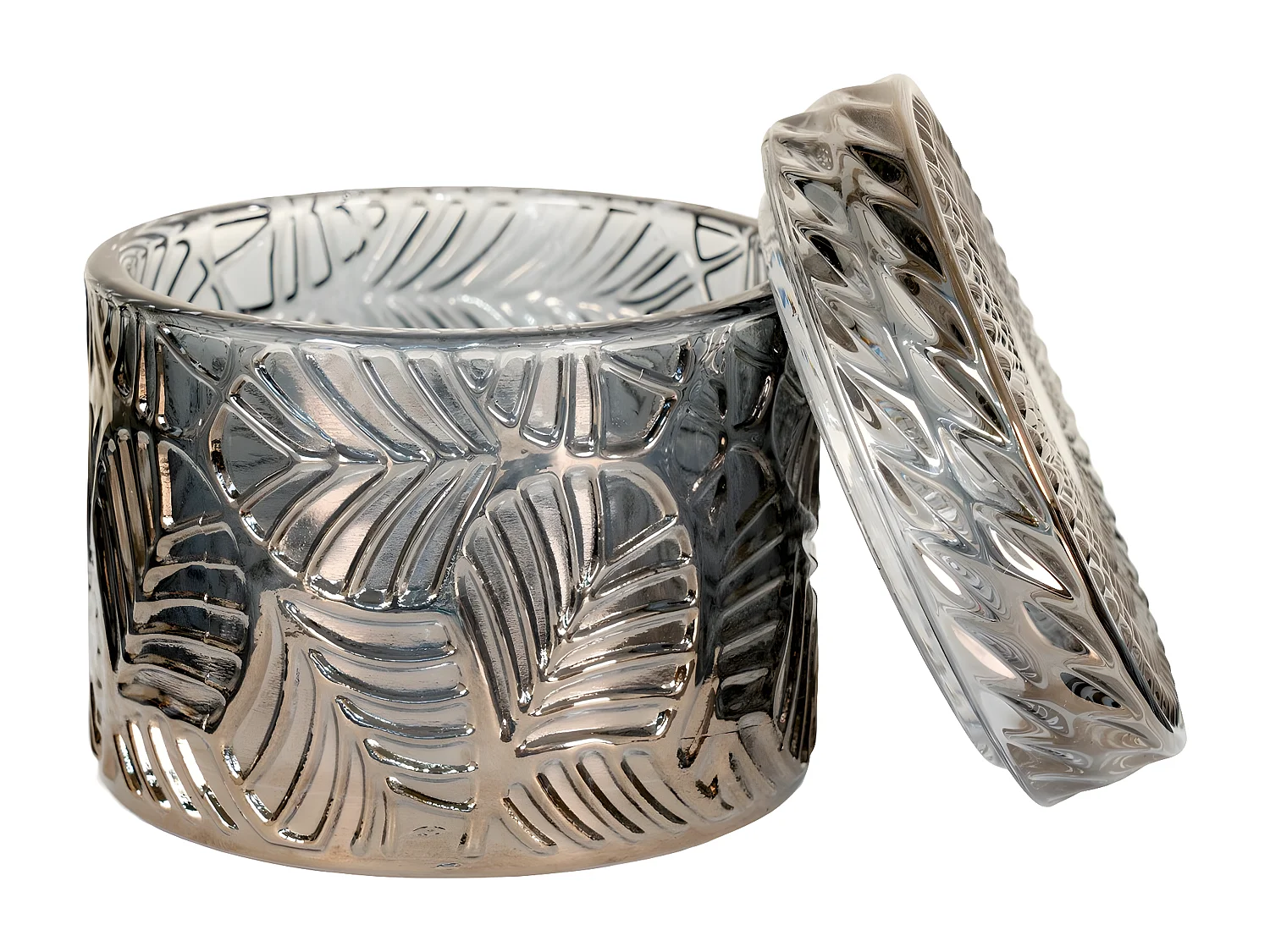 Lot de 2 Pots Décoratifs Jars, Bleu, 9x9x8,5 cm, Seven Design