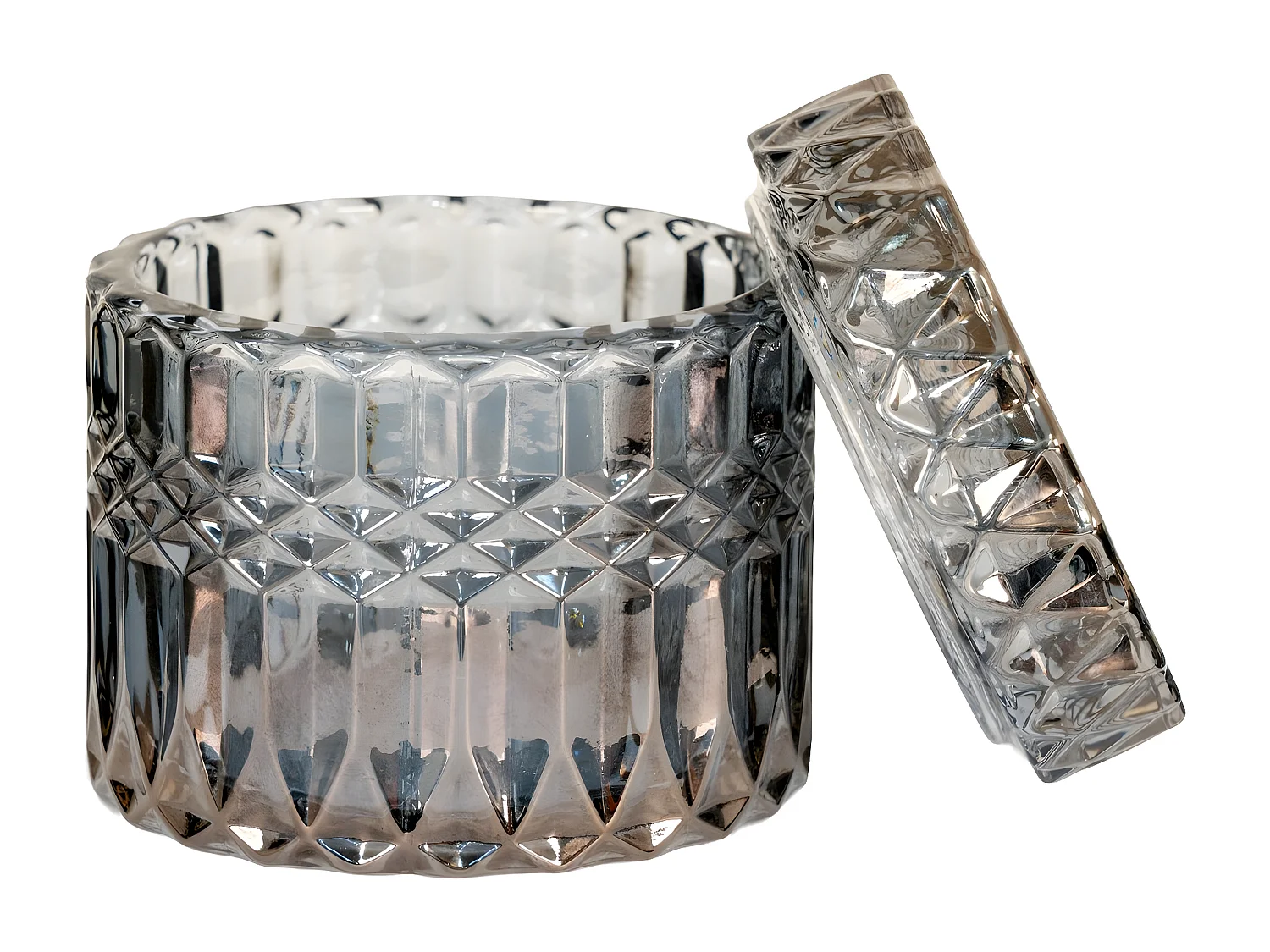 Lot de 2 Pots Décoratifs Jars, Bleu, 9x9x8,5 cm, Seven Design