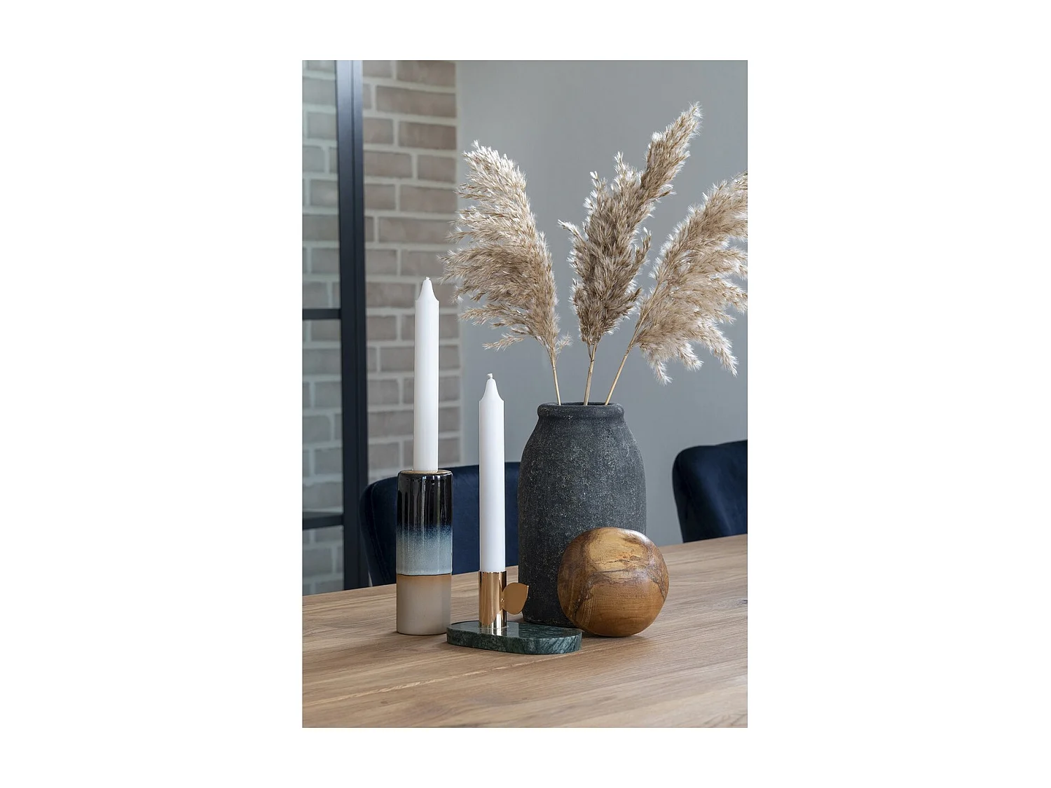 Lot de 3 Pots Décoratifs Velas, Gris, 13x13x22 cm, Seven Design