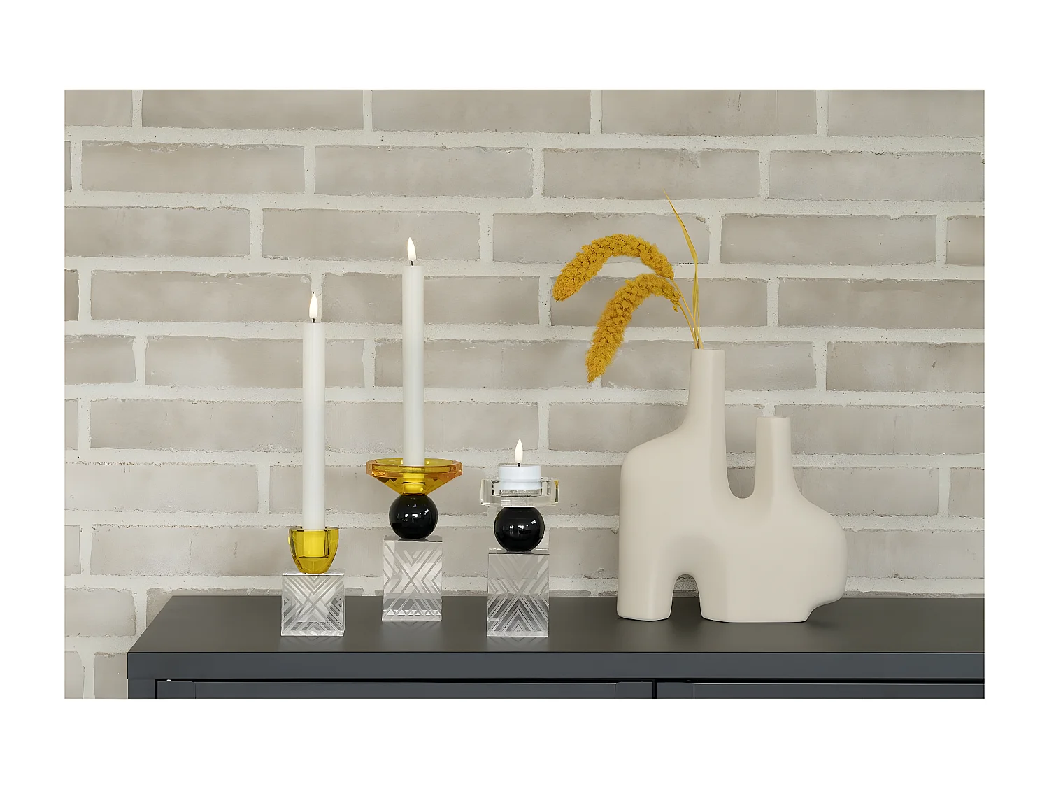 Vase Décoratif Buttercup, Beige, 8x23,5x27 cm, Seven Design