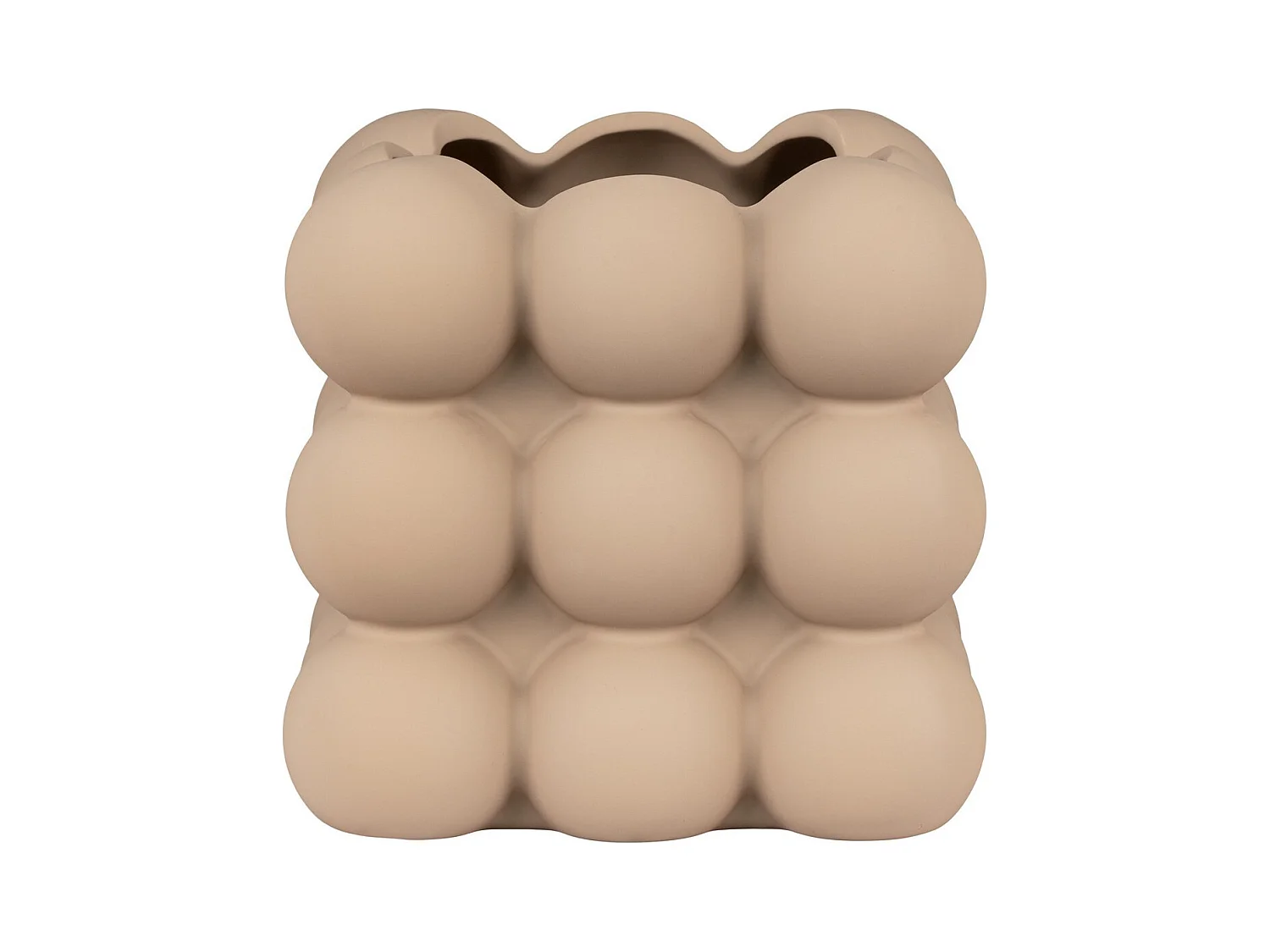 Vase Décoratif Flowerpot, Marron, 13,5x13,5x13 cm, EPIKASA