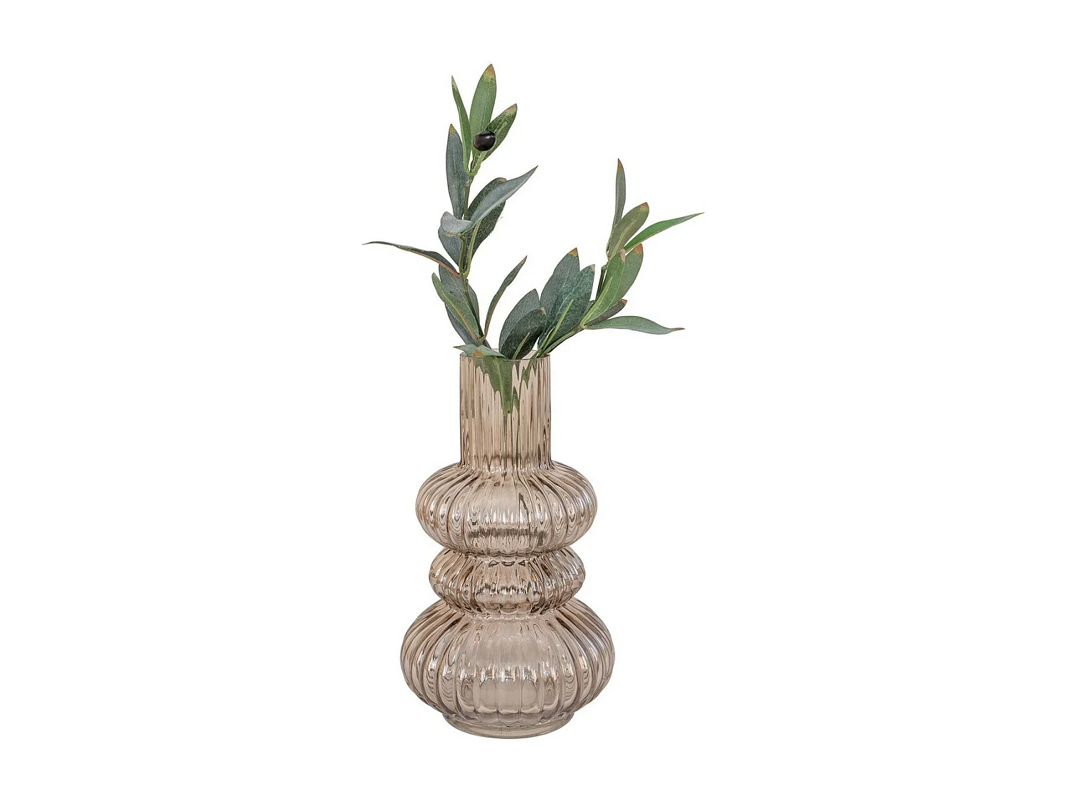 Vase Décoratif Dahlia, Beige, 15x15x25 cm, EPIKASA