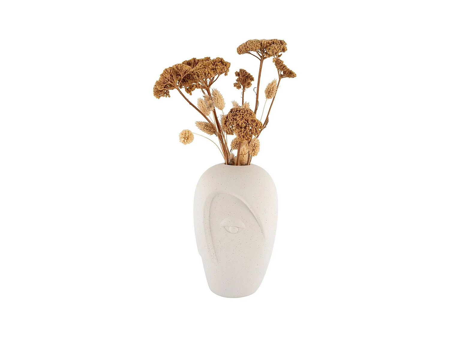 Vase Décoratif Carnation, Beige, 13x12,5x19,5 cm, EPIKASA