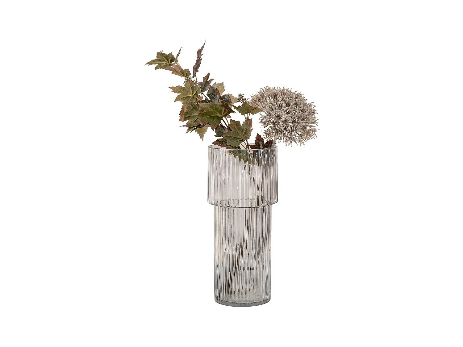 Decoratieve Vaas Bracken, Grijs, 17,5x17,5x40 cm, EPIKASA