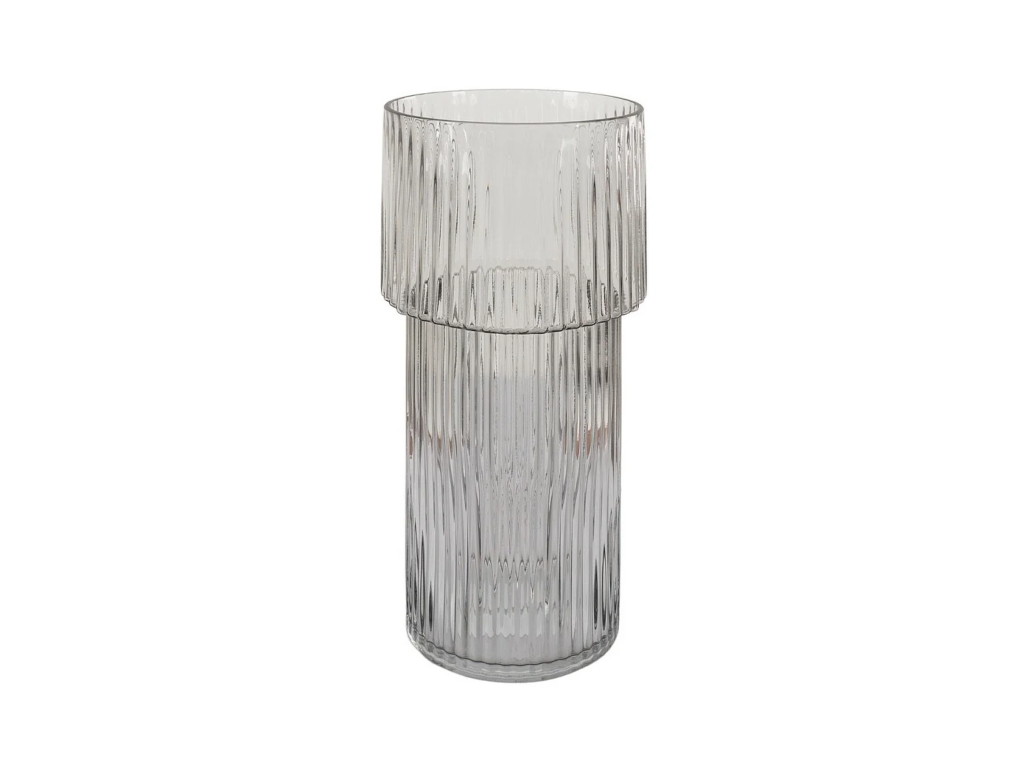 Decoratieve Vaas Bracken, Grijs, 17,5x17,5x40 cm, EPIKASA