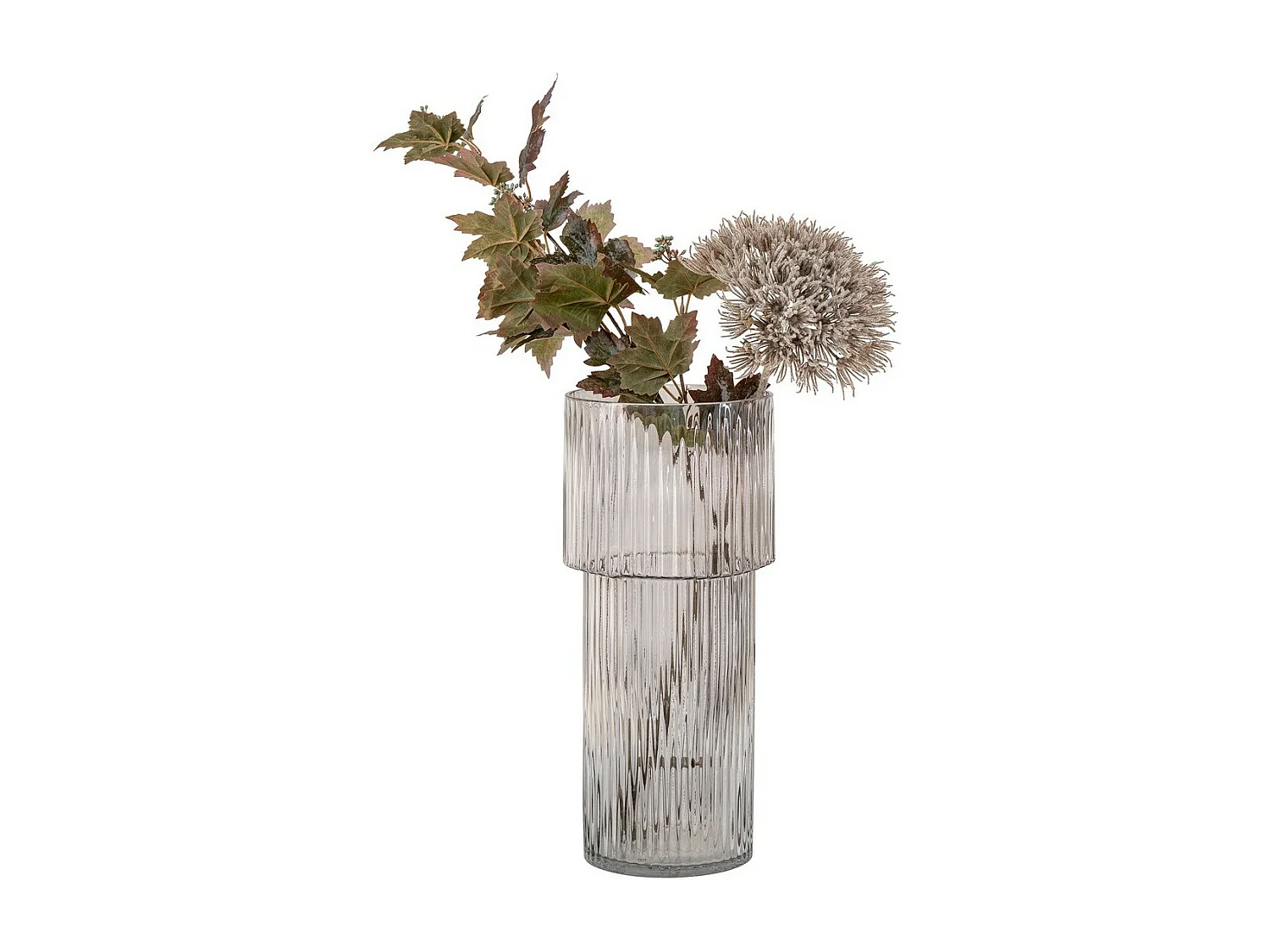 Decoratieve Vaas Bracken, Grijs, 17,5x17,5x40 cm, EPIKASA