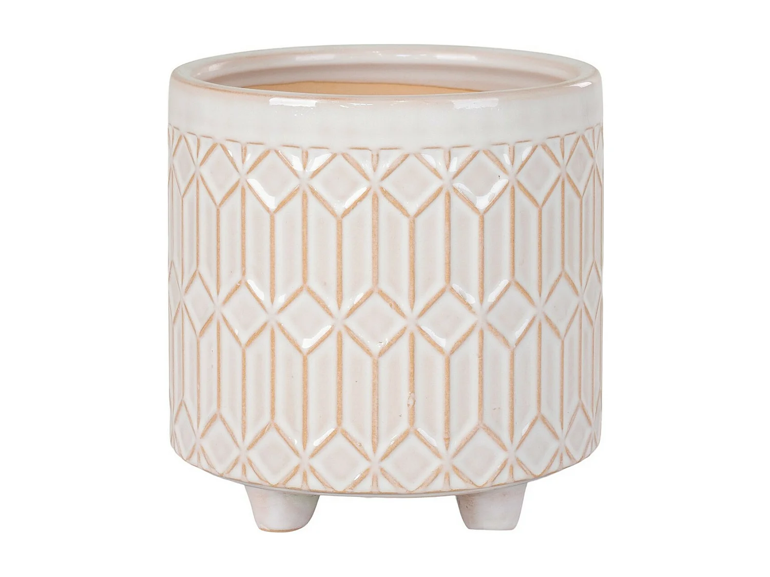 Vase à Plantes Flowerpot, Blanc, 20x20x19,5 cm, EPIKASA