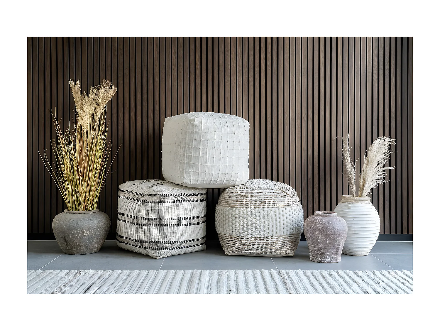 Wazon Dekoracyjny Lomba, Beżowy, 28x28x35 cm, EPIKASA