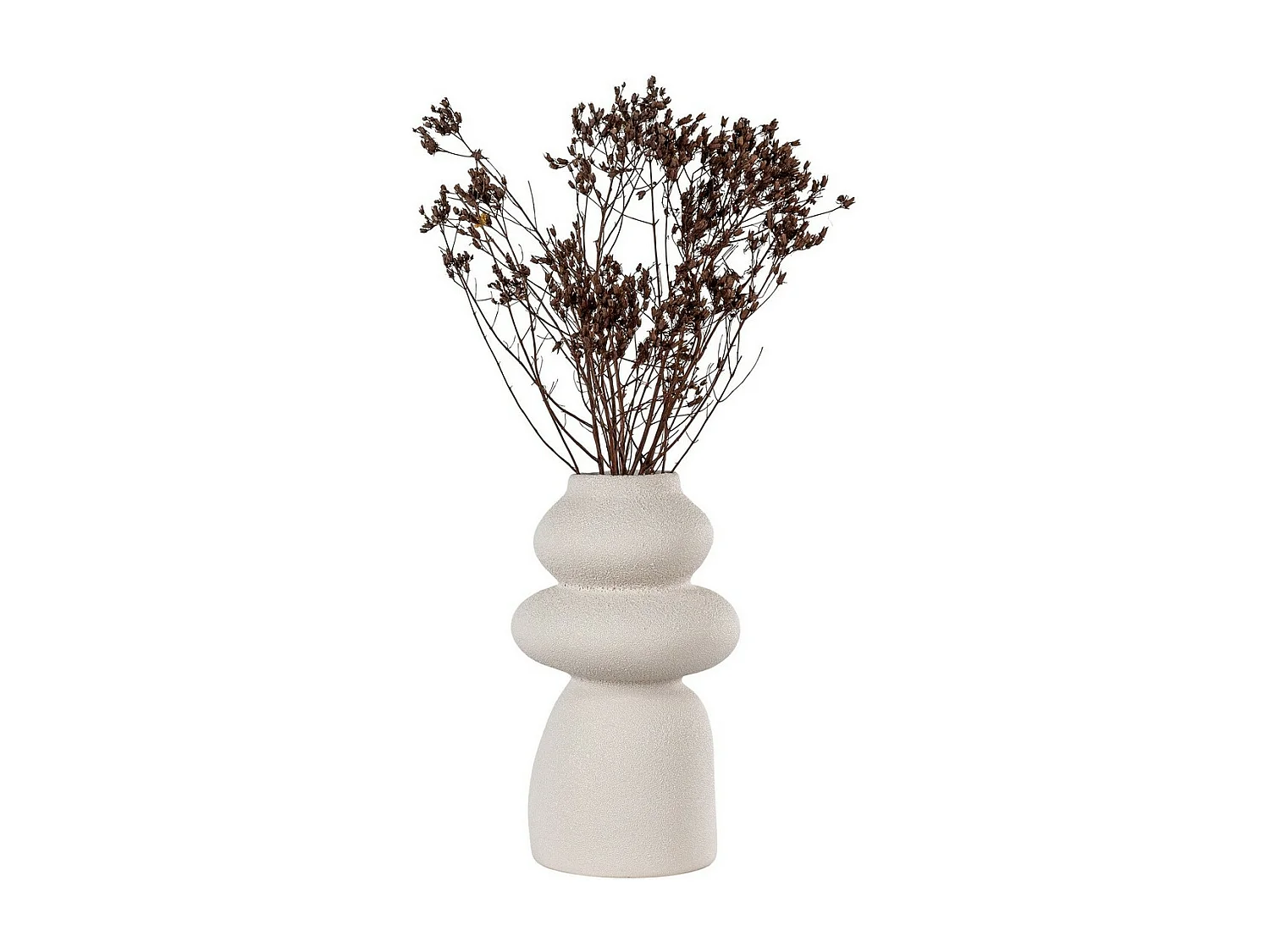 Vase Décoratif Crocus, Beige, 14,5x14,5x26,5 cm, Seven Design