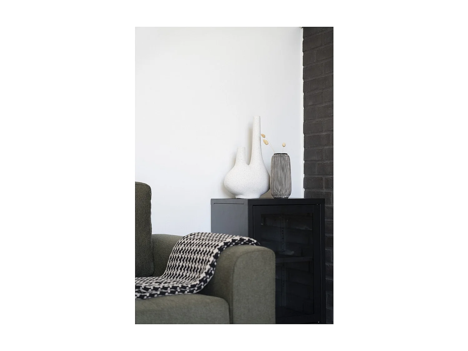 Decoratieve Vaas Waterlily, Grijs, 9,5x9,5x20 cm, EPIKASA