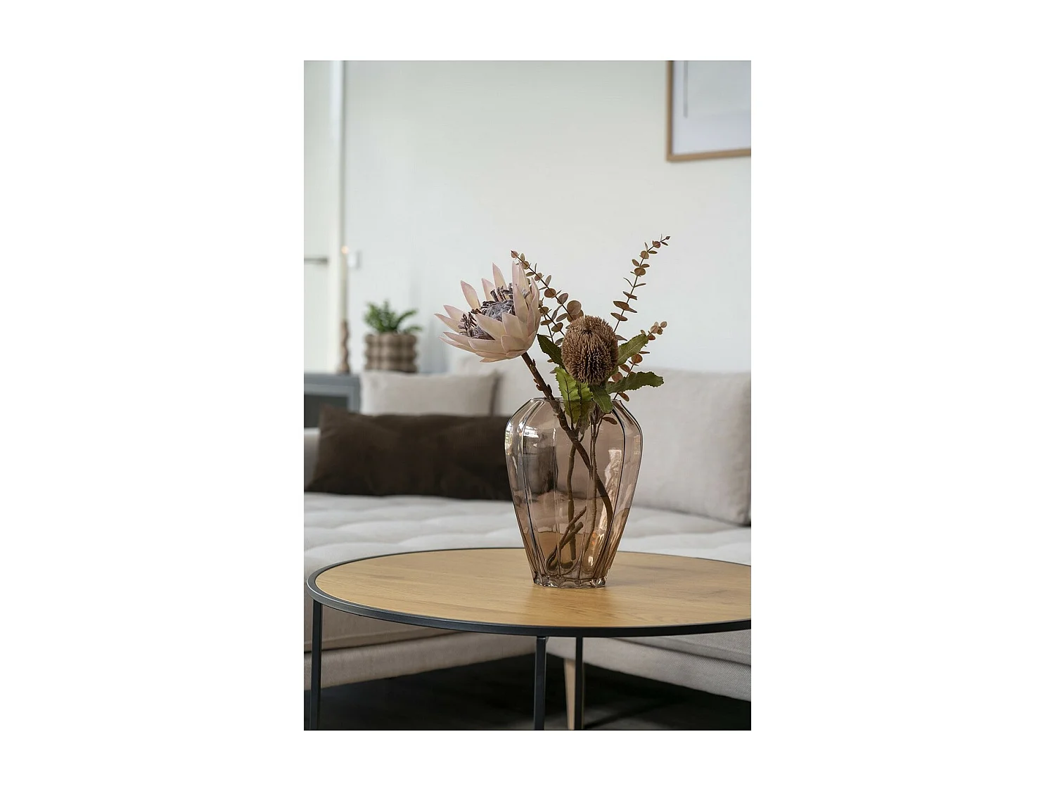 Vase Décoratif Cactus, Marron, 22x22x29 cm, EPIKASA