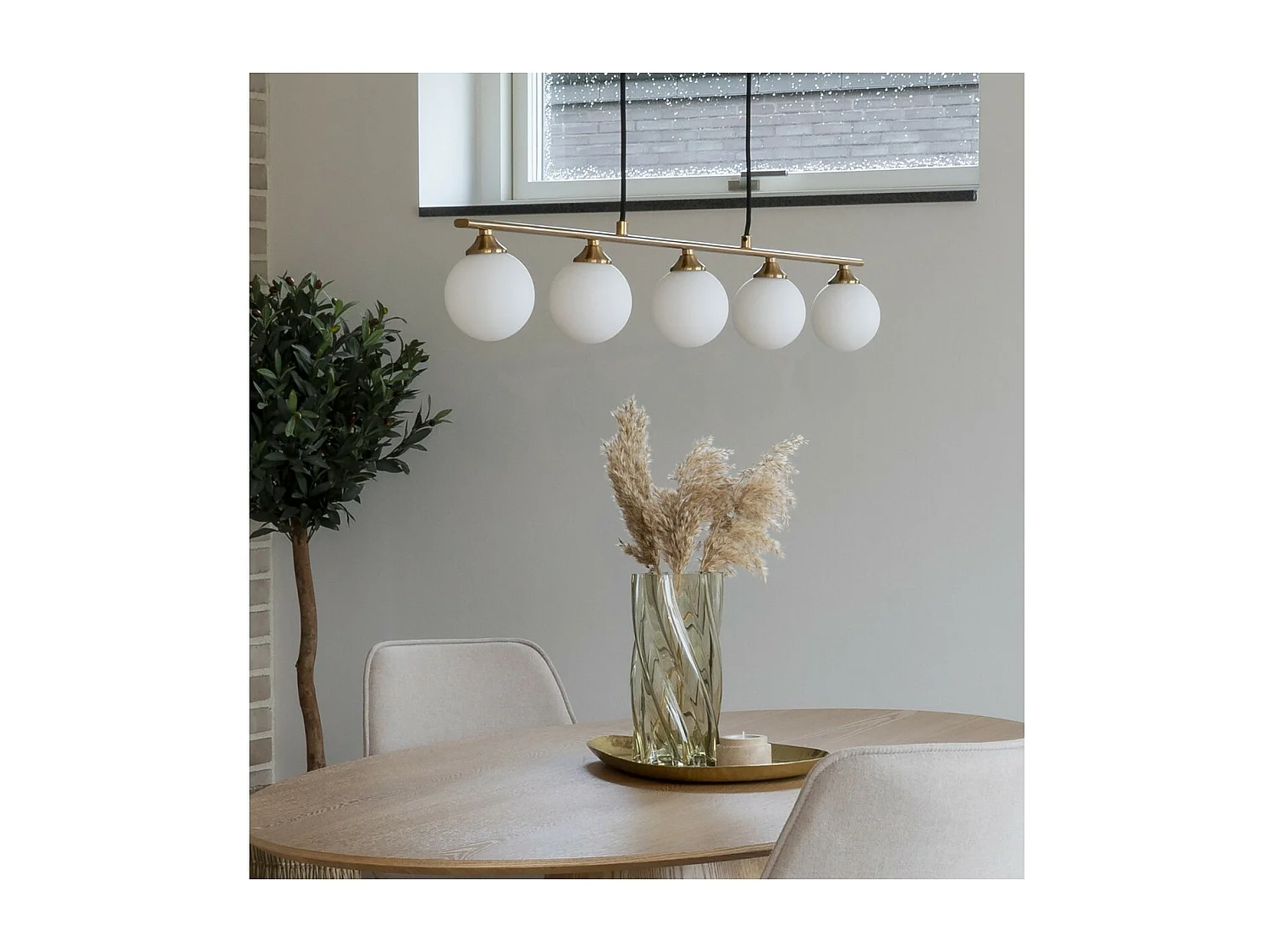 Decoratieve Vaas Herb, Groen, 12,5x12,5x25 cm, Seven Design