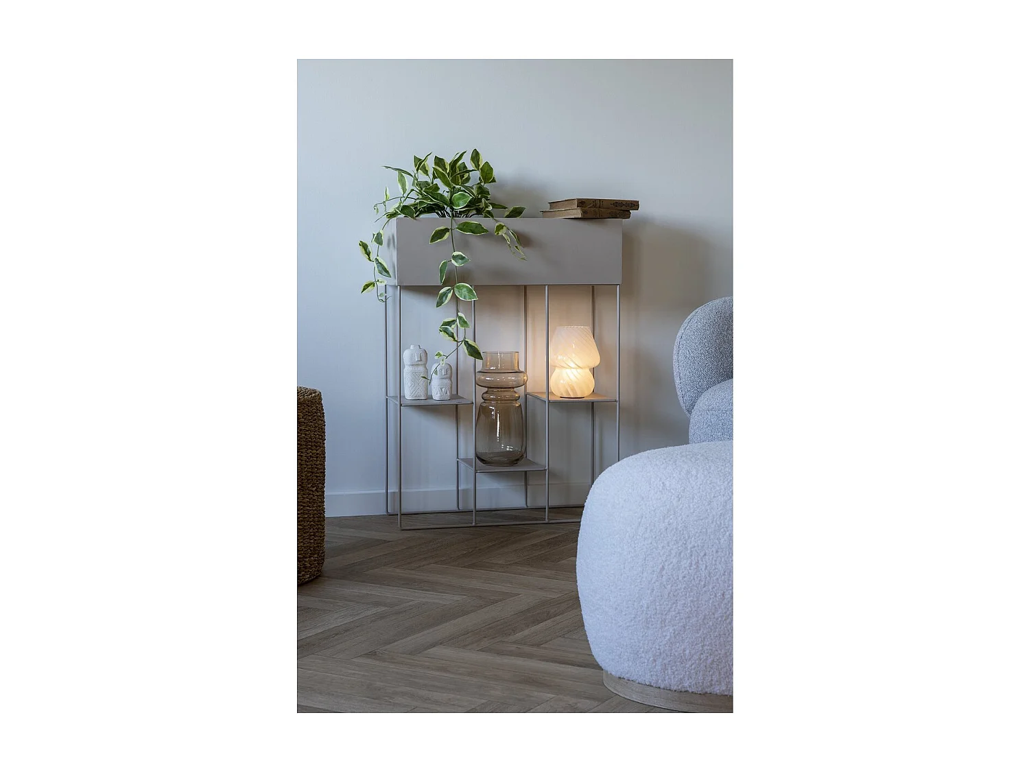 Cache Pot Rabo, Beige, 60x25x80 cm, Epikasa