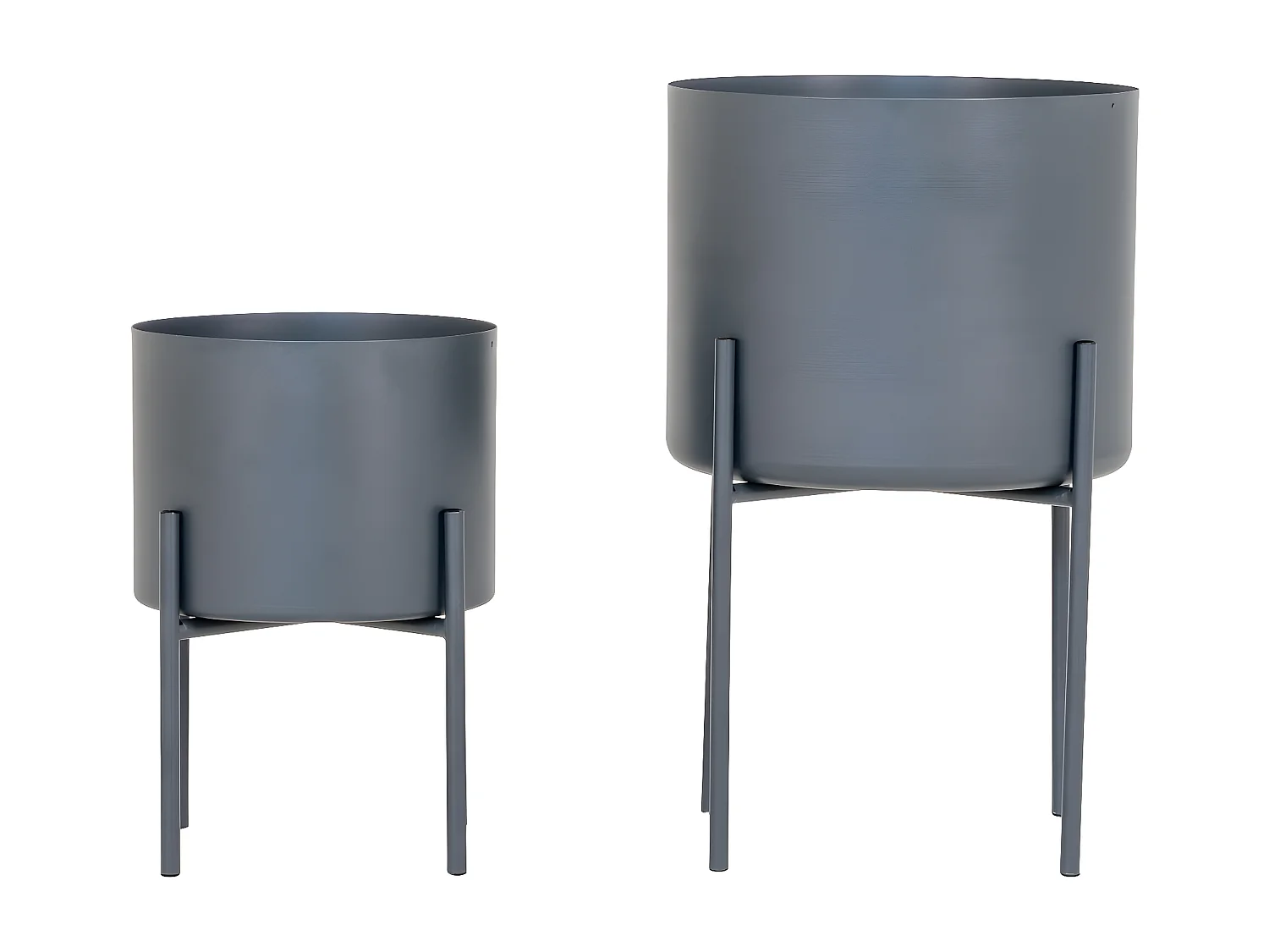 Set 2 Vasi per Piante Pavia, Grigio, 26,5x26,5x28,5 cm, EPIKASA