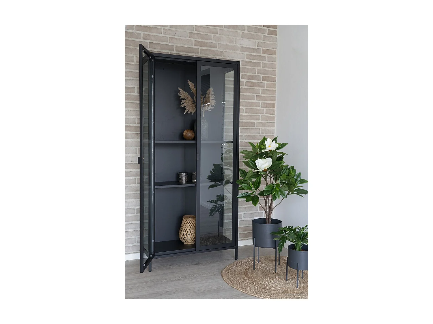 Set 2 Vasi per Piante Pavia, Grigio, 26,5x26,5x28,5 cm, EPIKASA