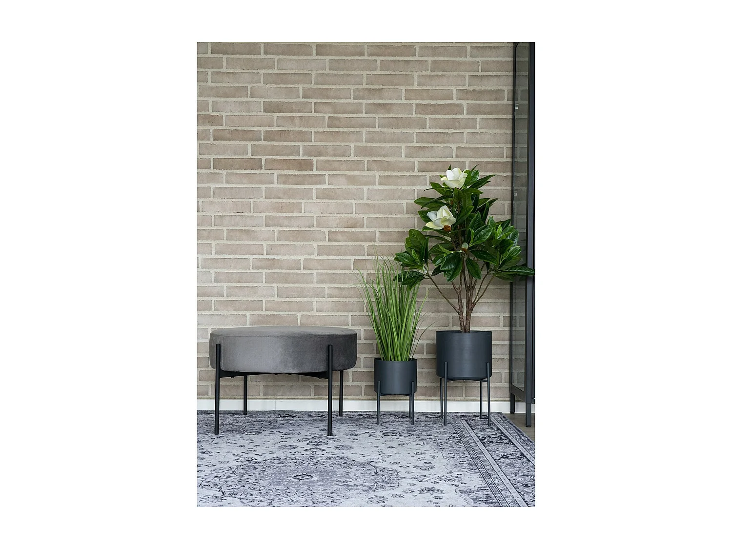 Set 2 Vasi per Piante Pavia, Grigio, 26,5x26,5x28,5 cm, EPIKASA