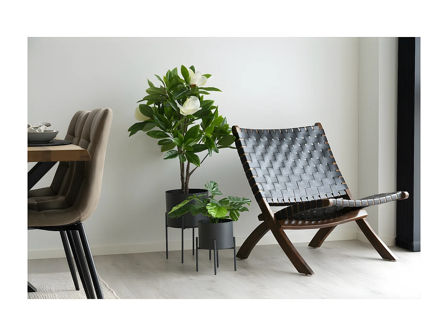 Lot de 2 Cache Pots Pavia, Gris, 26,5x26,5x28,5 cm, Seven Design