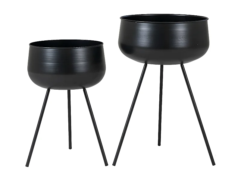 Set 2 Vasi per Piante Ardola, Nero, 34x34x56 cm, EPIKASA