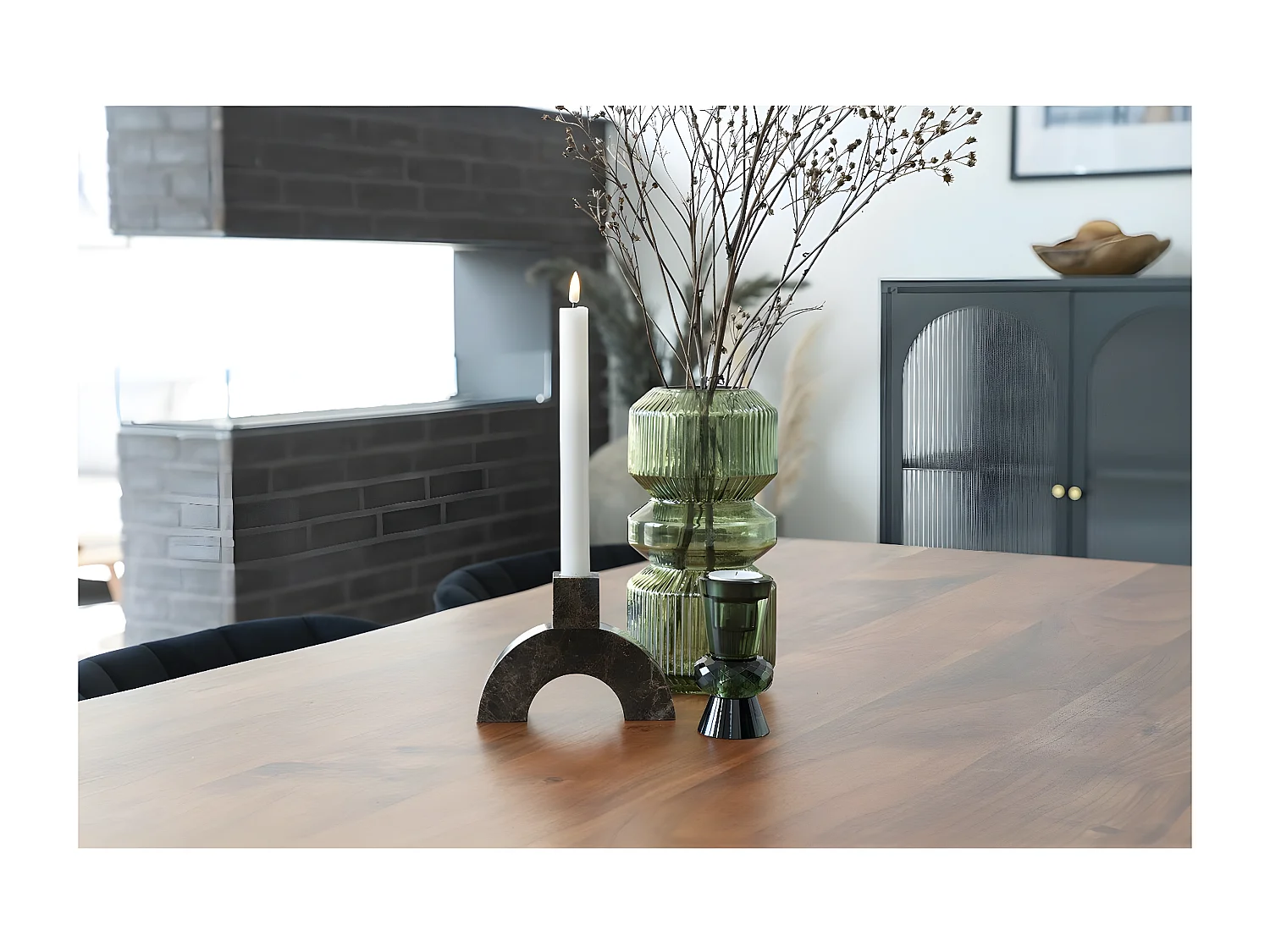 Wazon Dekoracyjny Heather, Zielony, 12x12x25 cm, EPIKASA