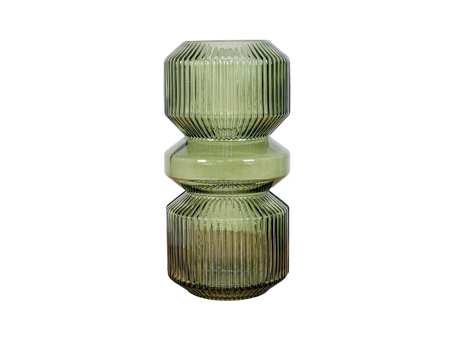 Vase Décoratif Heather, Vert, 12x12x25 cm, EPIKASA