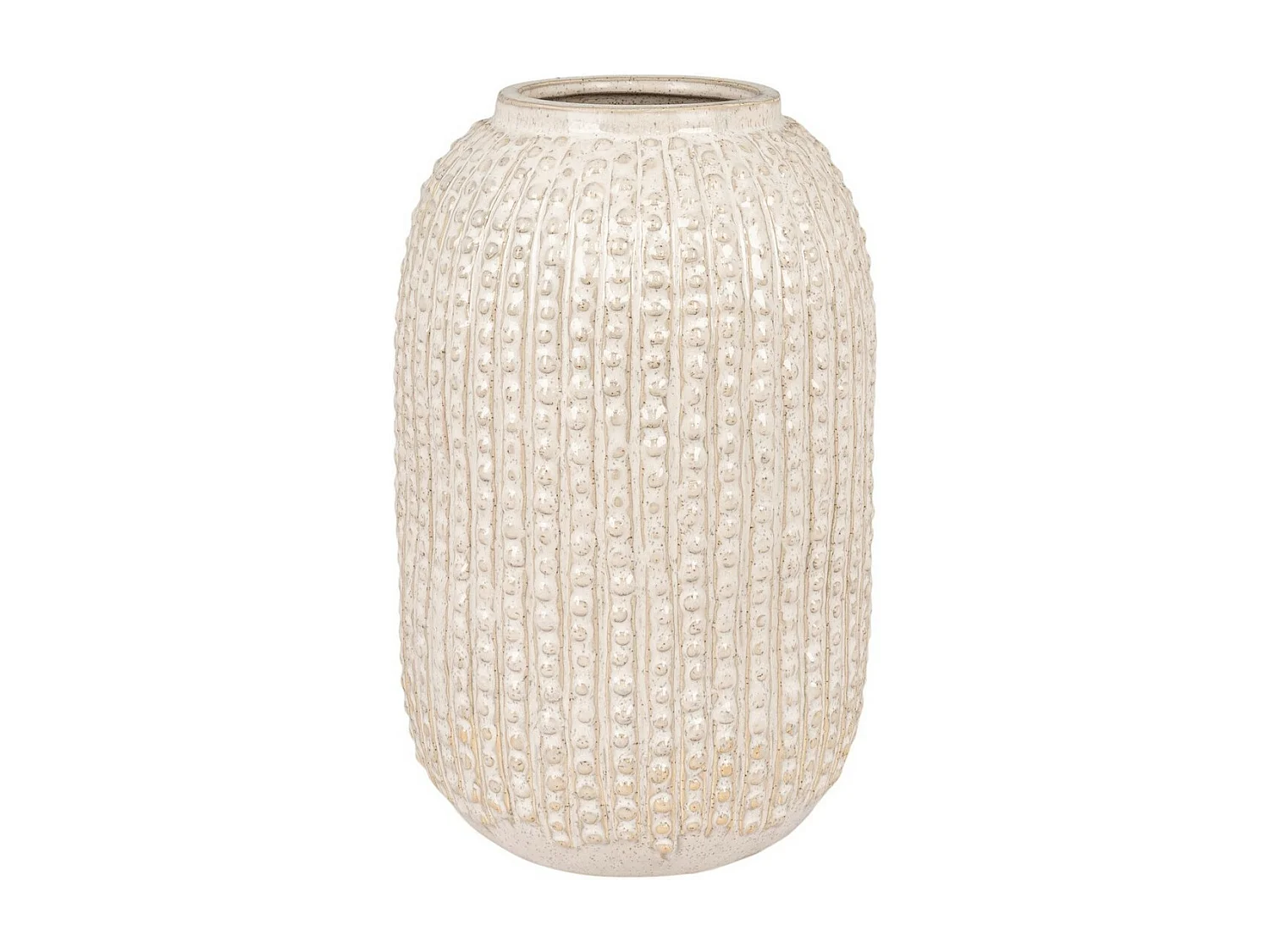Vase Décoratif Chrysanthemum, Beige, 16x16x25,5 cm, Seven Design