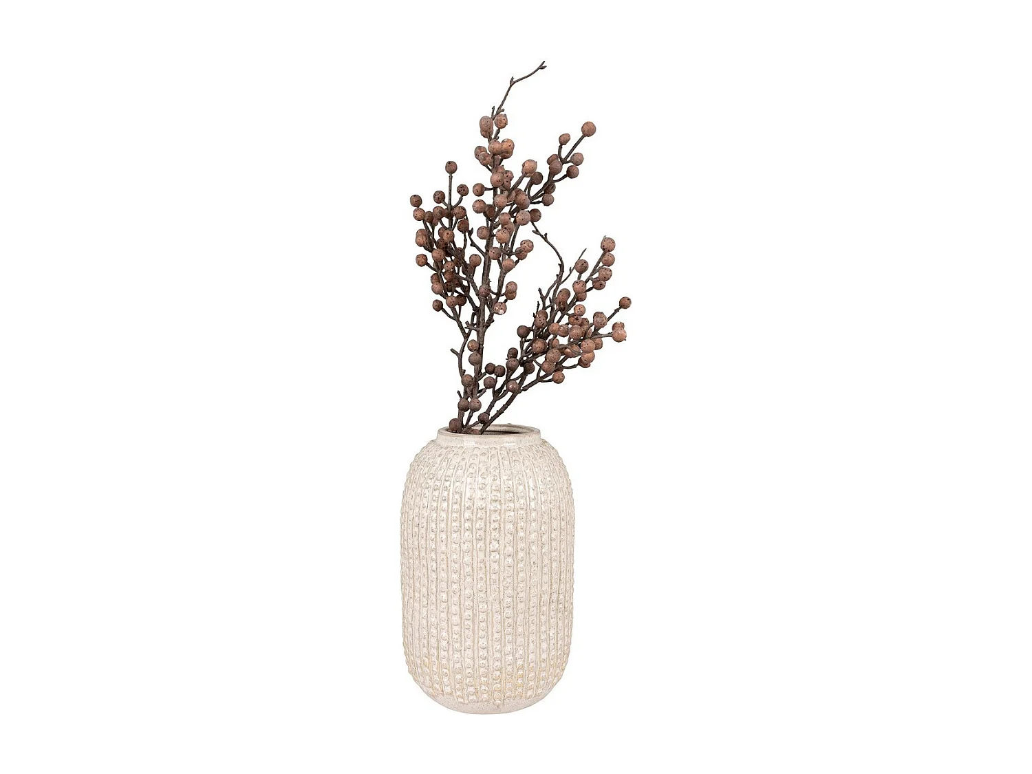 Vase Décoratif Chrysanthemum, Beige, 16x16x25,5 cm, Seven Design