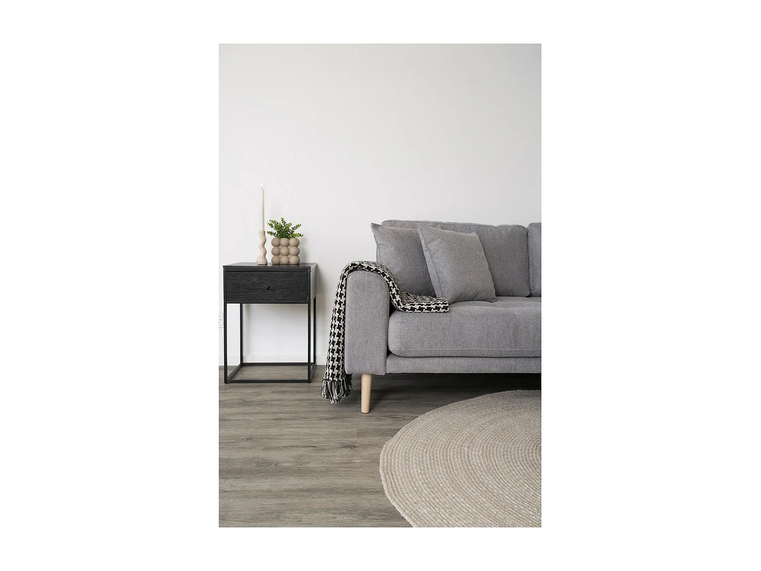 Plaid Side, Noir, 180x130x0,5 cm, Seven Design