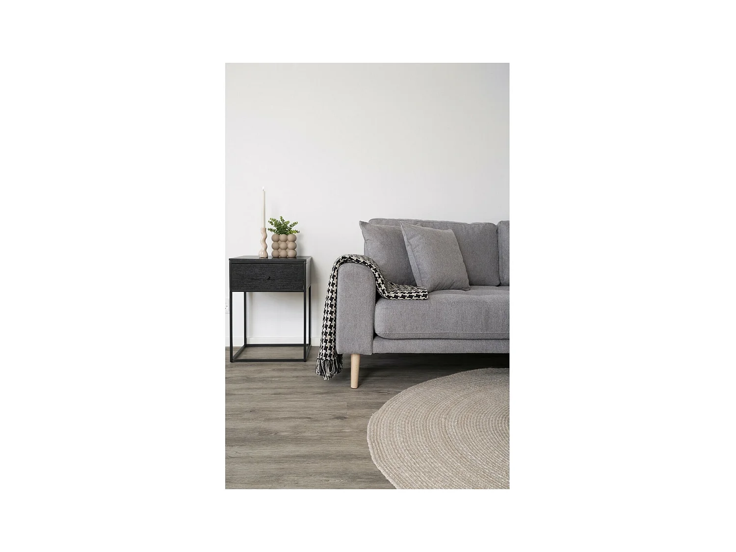 Plaid Side, Noir, 180x130x0,5 cm, Epikasa
