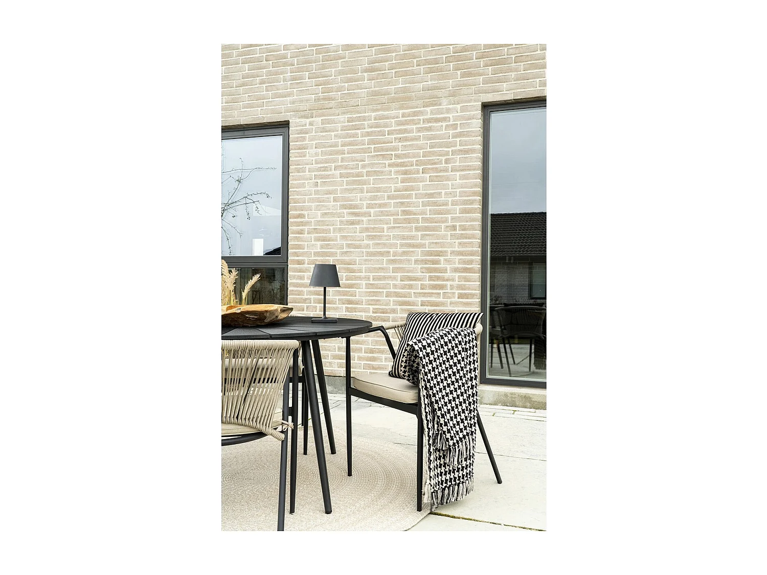 Plaid Side, Negro, 180x130x0,5 cm, Seven Design