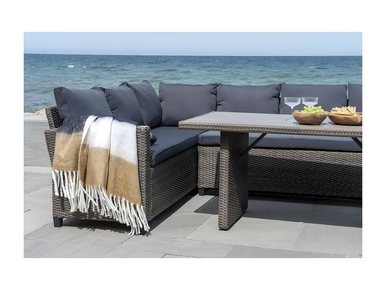 Plaid Sintra, Marron, 170x130x0,5 cm, Seven Design