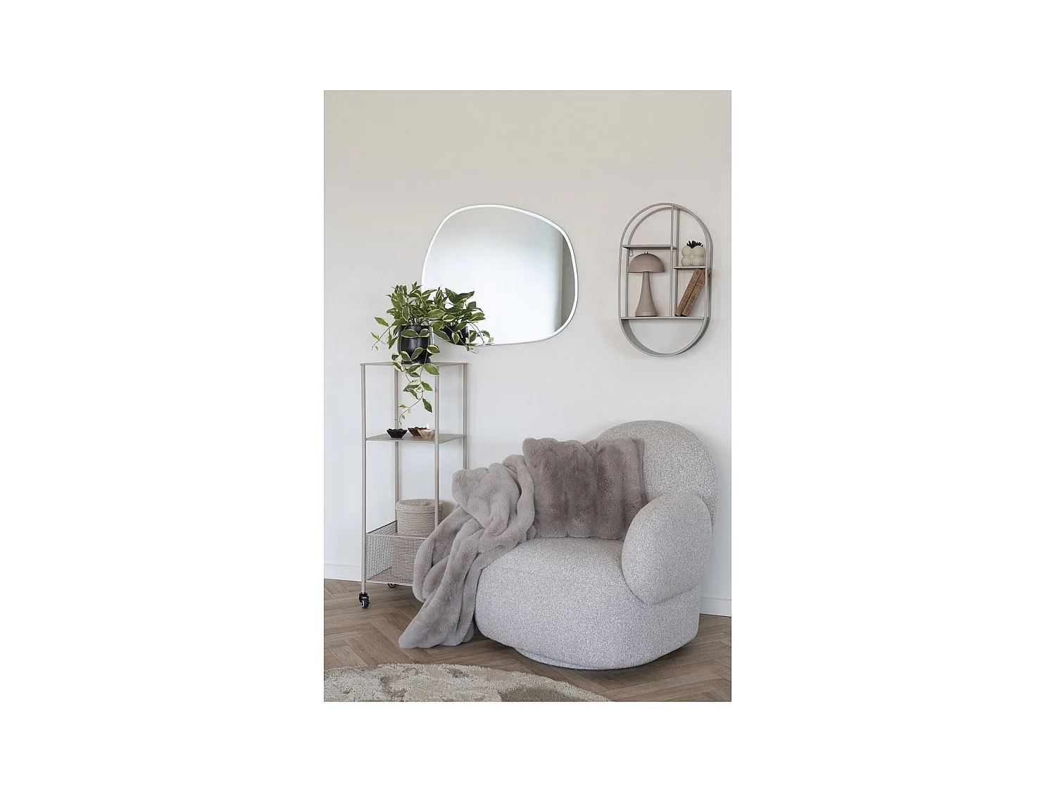 Geruite Galena, Grijs, 180x130x2 cm, Epikasa