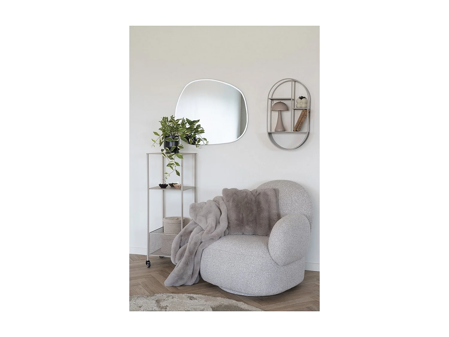 Plaid Galena, Gris, 180x130x2 cm, Seven Design