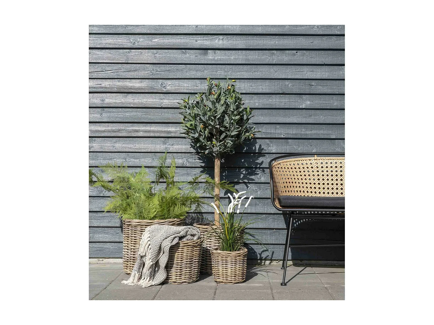 Plaid Cort, Gris, 160x130x1 cm, Seven Design