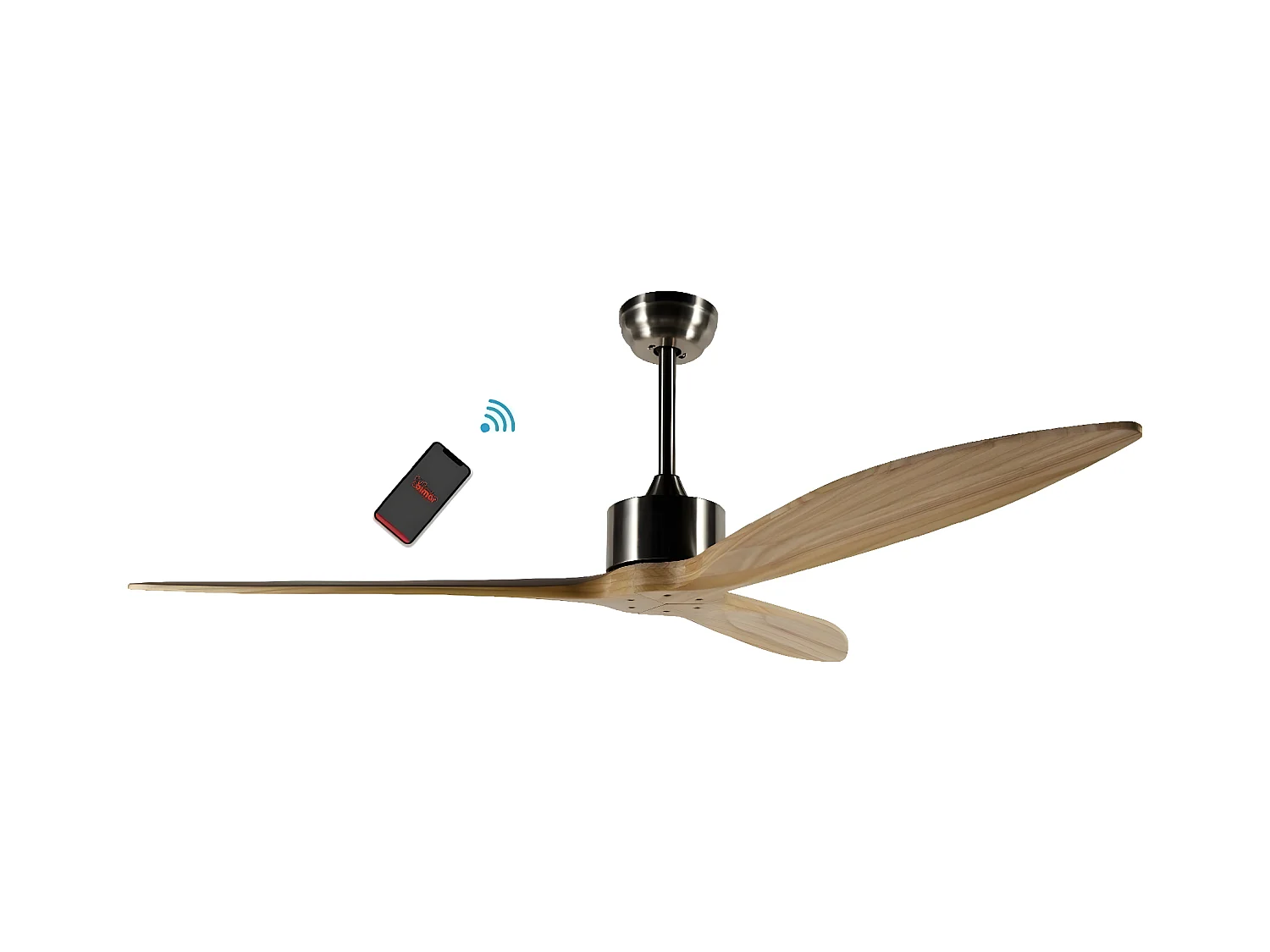Ventilateur de Plafond Bora, Marron, 152x42x152 cm, Bimar