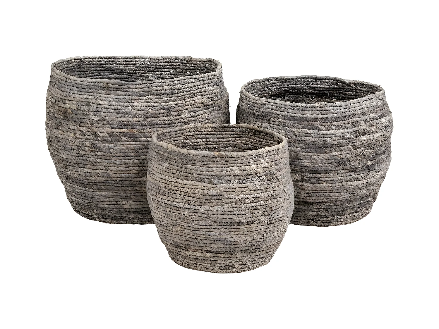 Lot de 3 Paniers Décoratifs de Rangement  Tivoli, Marron, 33x33x30 cm, EPIKASA