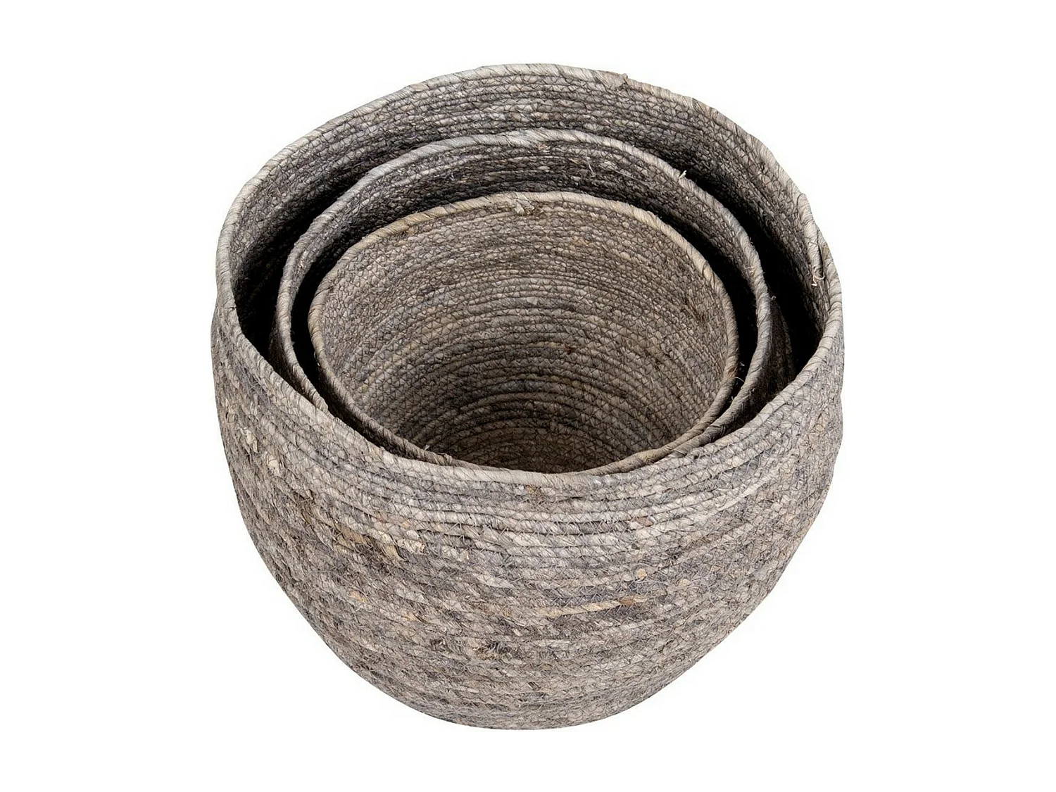 Lot de 3 Paniers Décoratifs de Rangement Tivoli, Marron, 33x33x30 cm, Seven Design