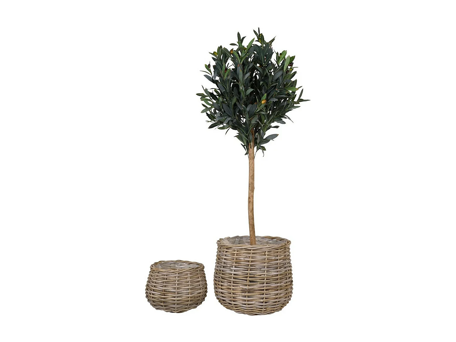 Set 2 Cesti Portaoggetti Pulo, Marrone, 38x38x34 cm, EPIKASA