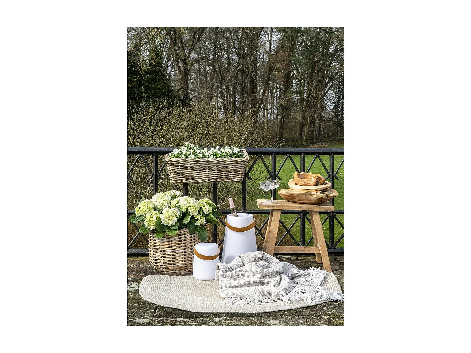 Lot de 2 Paniers Décoratifs de Rangement Pulo, Marron, 38x38x34 cm, Seven Design