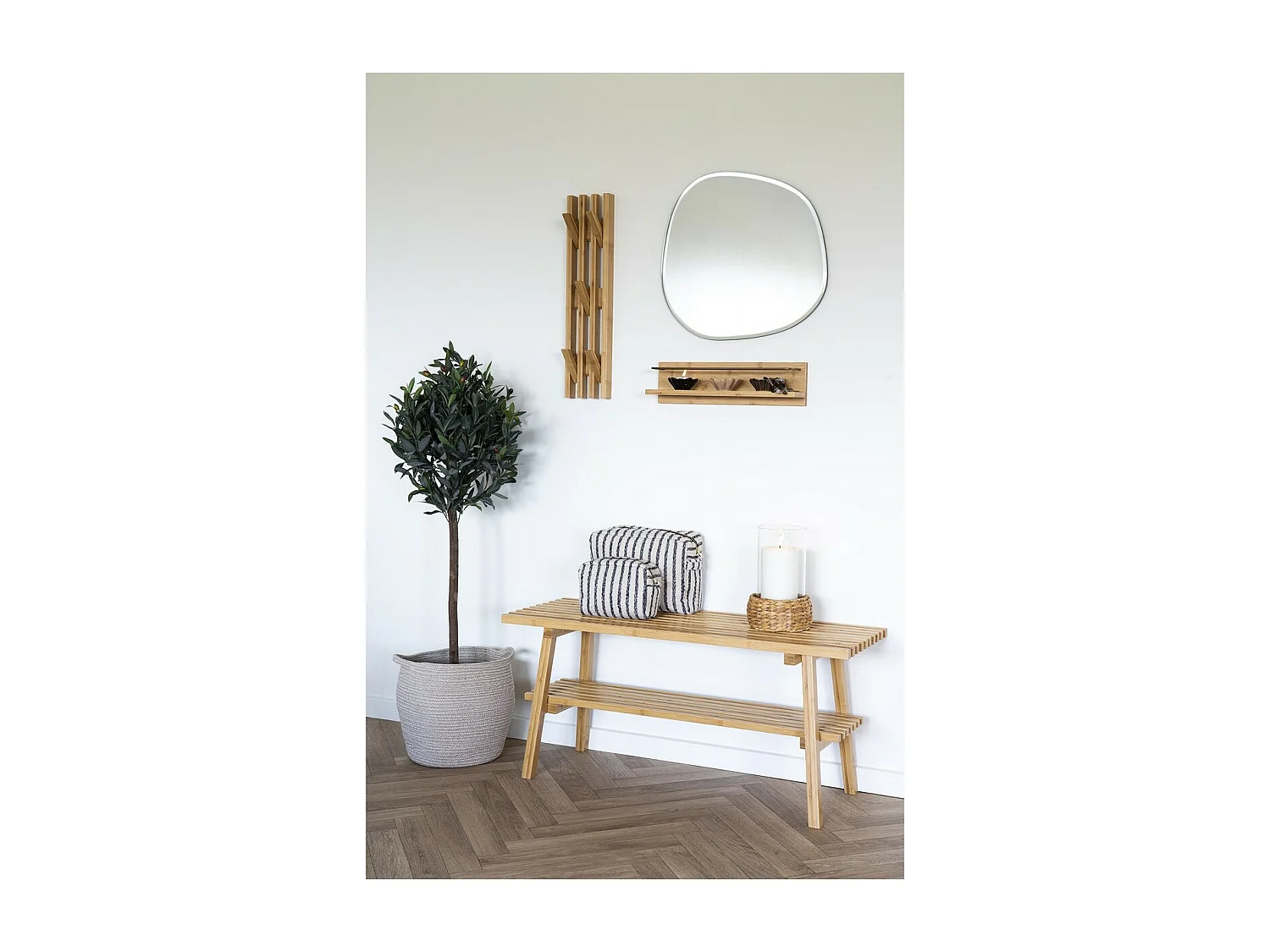 Lot de 2 Paniers Décoratifs de Rangement Lamas, Beige, 31x31x31 cm, Seven Design