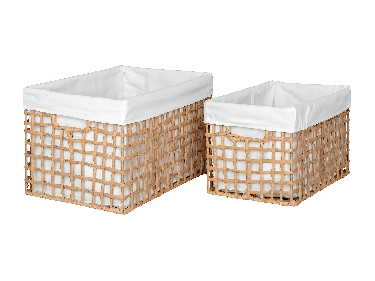 Lot de 2 Paniers Décoratifs de Rangement Bustelo, Marron, 35x25x22 cm, Seven Design