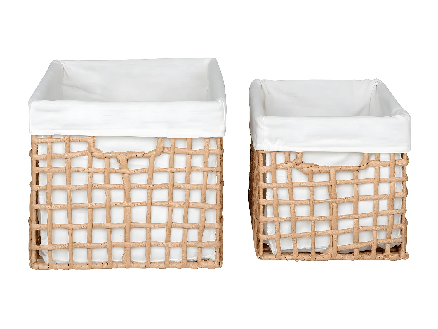 Lot de 2 Paniers Décoratifs de Rangement Bustelo, Marron, 35x25x22 cm, Seven Design