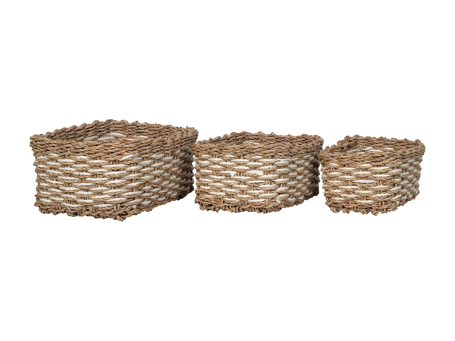 Lot de 3 Paniers Décoratifs de Rangement  Pala, Marron, 5x17x1012 cm, EPIKASA