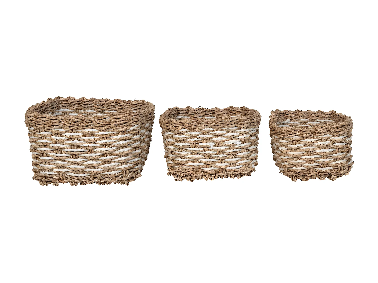 Lot de 3 Paniers Décoratifs de Rangement  Pala, Marron, 5x17x1012 cm, EPIKASA