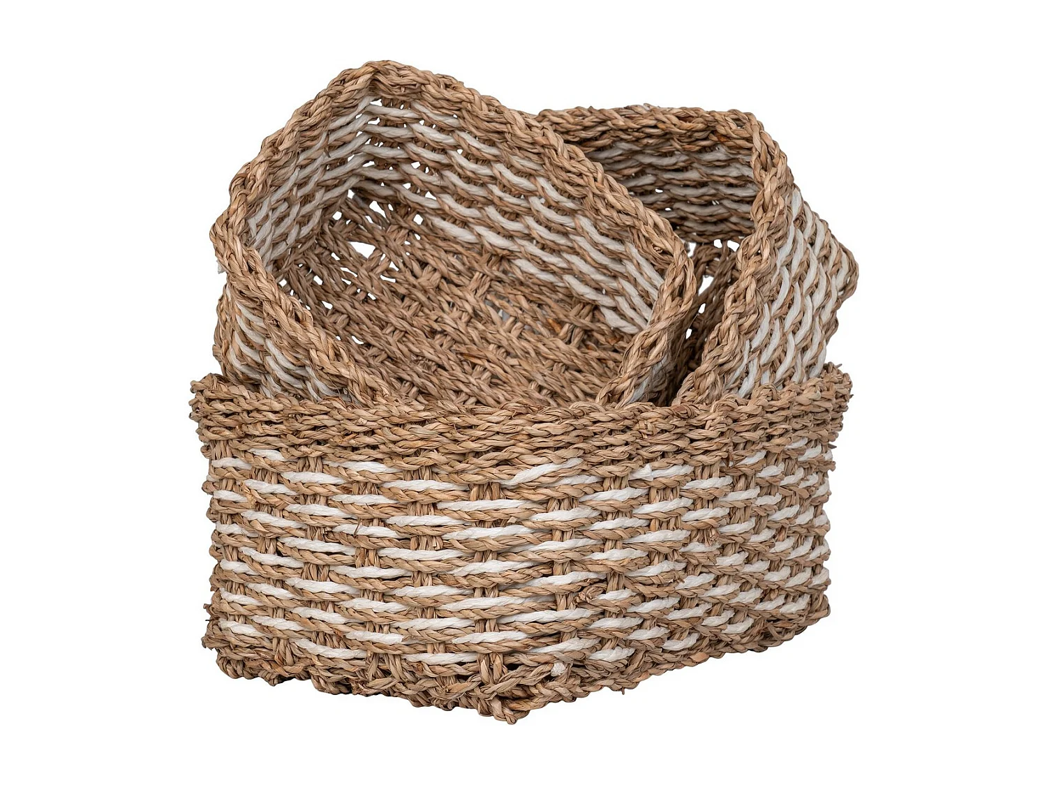 Lot de 3 Paniers Décoratifs de Rangement  Pala, Marron, 5x17x1012 cm, EPIKASA