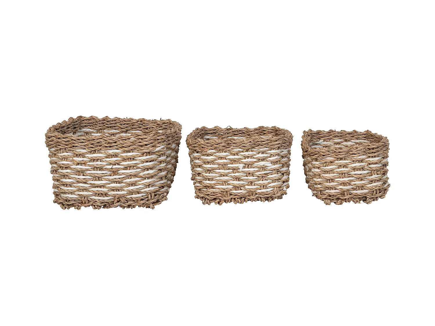 Juego de 3 Cestas de Almacenaje  Pala, Marrón, 5x17x1012 cm, EPIKASA