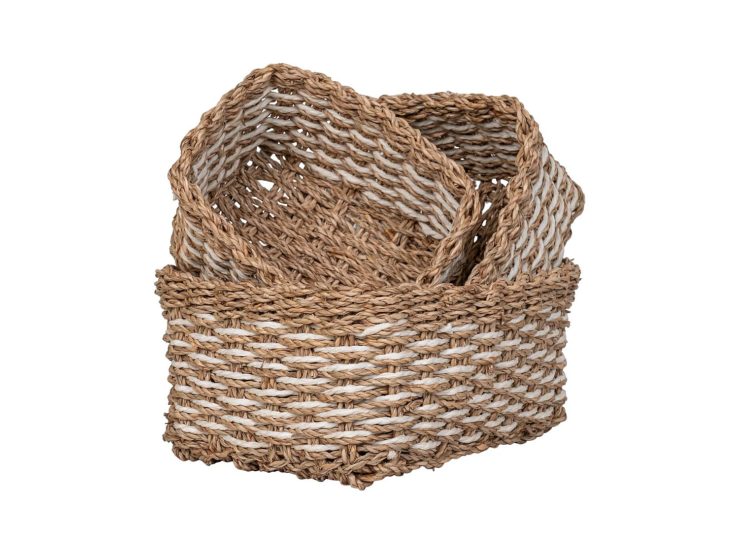 Juego de 3 Cestas de Almacenaje  Pala, Marrón, 5x17x1012 cm, EPIKASA