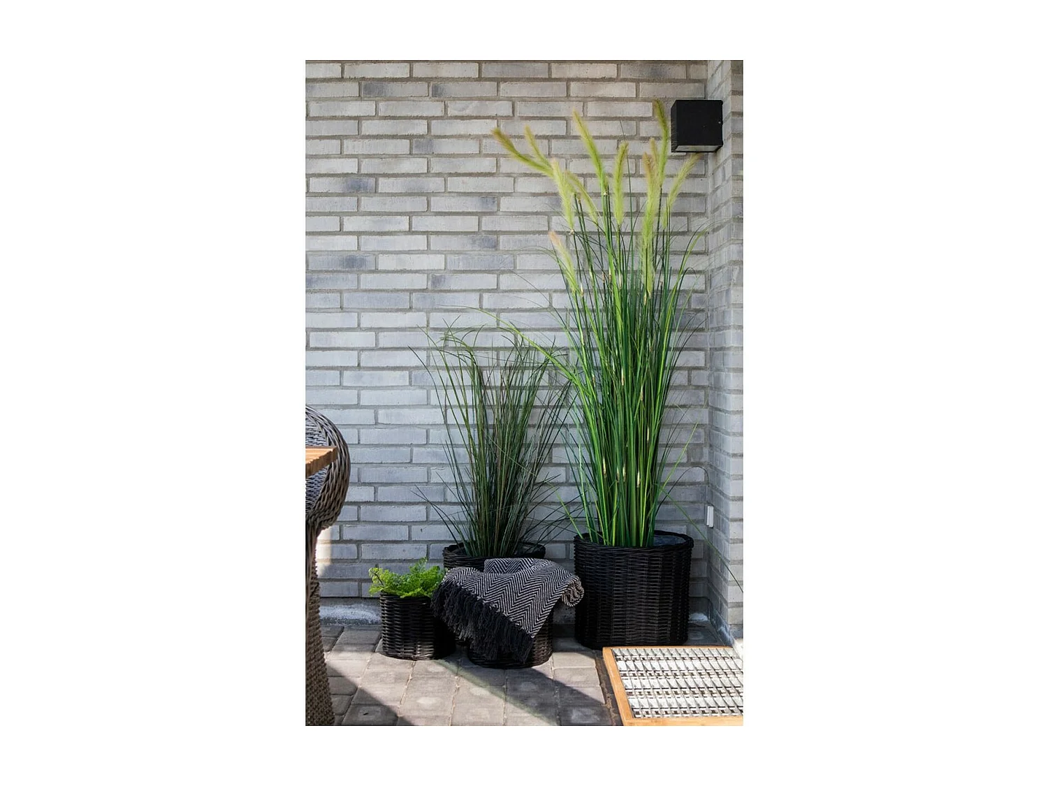 Set van 4 Opbergmanden  Bogor, Zwart, 40x40x35 cm, EPIKASA