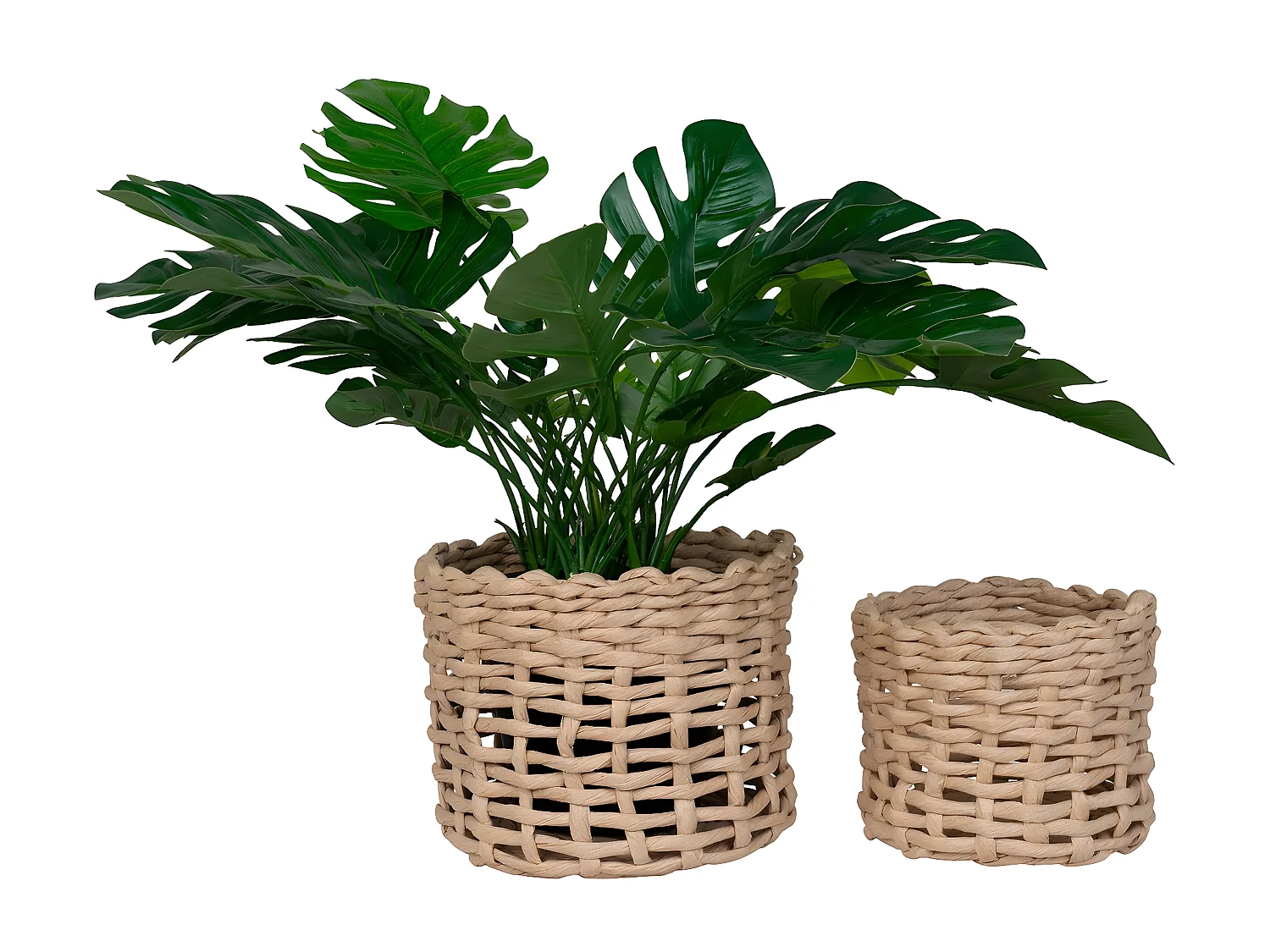 Zestaw 2 koszy do przechowywania Penela, Brązowy, 17x17x14 cm, EPIKASA