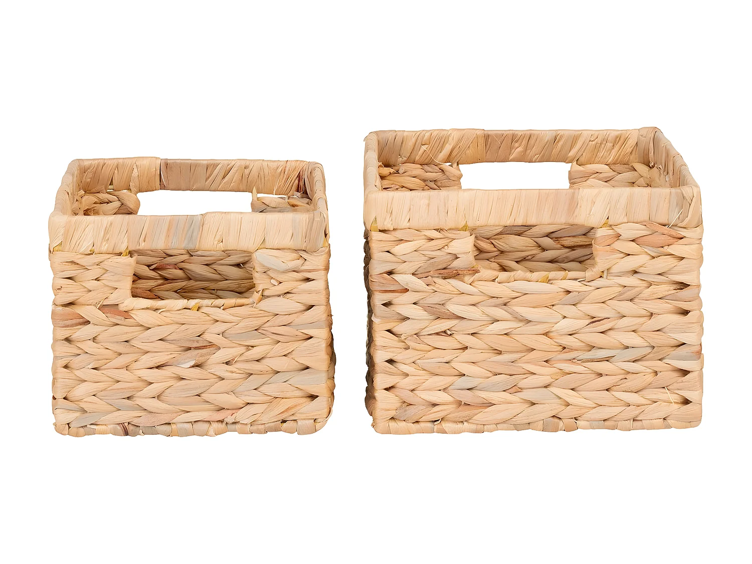 Set di 2 Cesti Portaoggetti Passo, Marrone, 35x24x18 cm, Seven Design